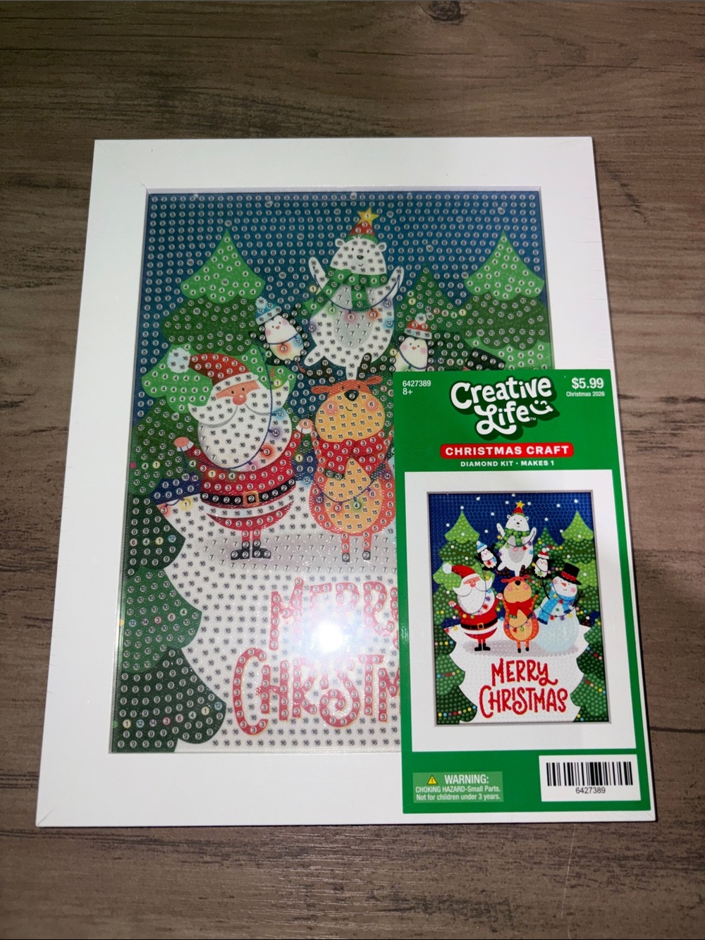 🆕💜 Framed Santa & Friends Diamond Art Kit